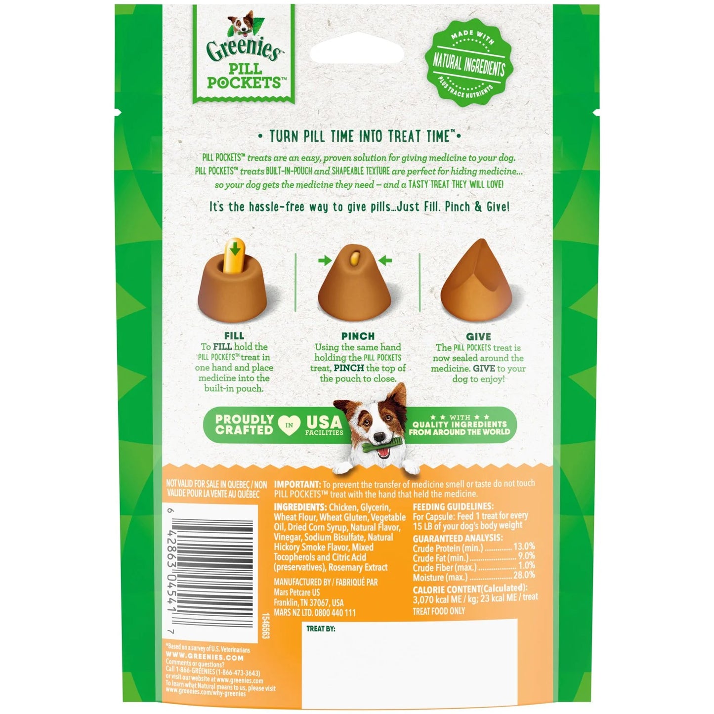 Pill Pockets Chicken Treats for Dogs, 7.9 Oz Pouch