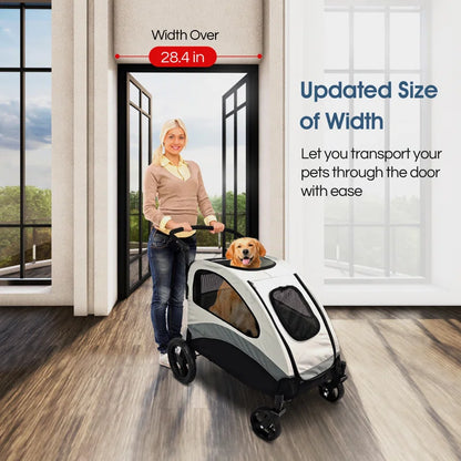 Large Dog Stroller for Pet Jogger Stroller for 2 Dogs Cats