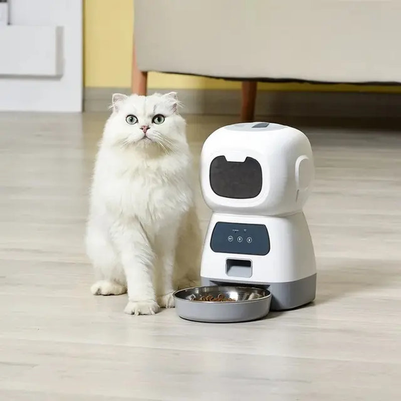 1PC Automatic Pet Feeding Intelligent Remote Control Cat and Dog Feeding Machine Timing Quantitative Food Machine